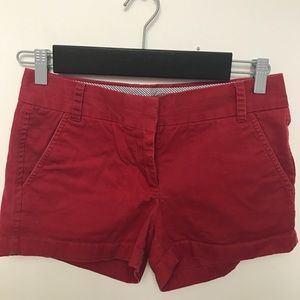 J. Crew 3" Red Chino Short